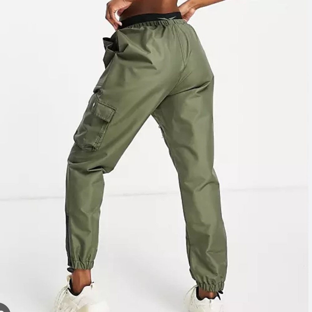 Reebok x Cardi B Hunter Green Elastic High Waist Joggers Size 1X/16W